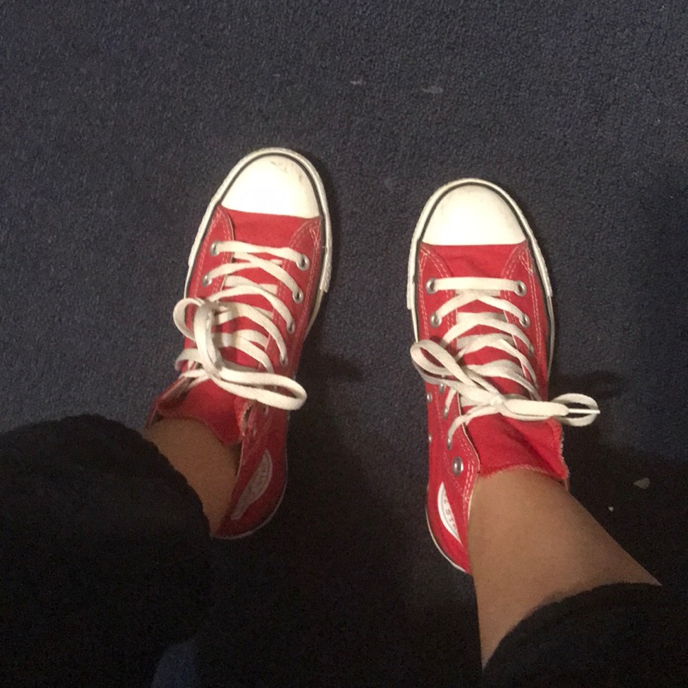 High Top RED Converse women’s size 7 high tops